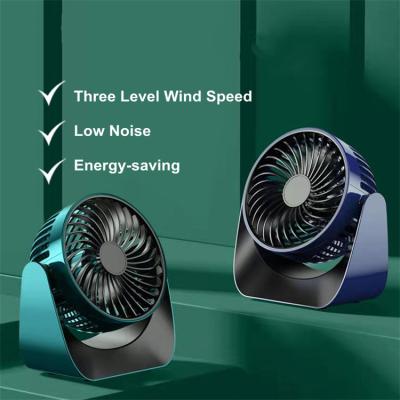 China Small Mini Fan Portable Powerful Portable USB Air Circulation Quiet Desk Leafless Adjustable Fan for sale