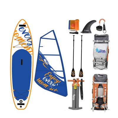 China Water Sport Activity WINNOVATE388 Drop Shipping Stand Up Paddle Board Inflatable Wakeboard Windsurf Board With Sail for sale