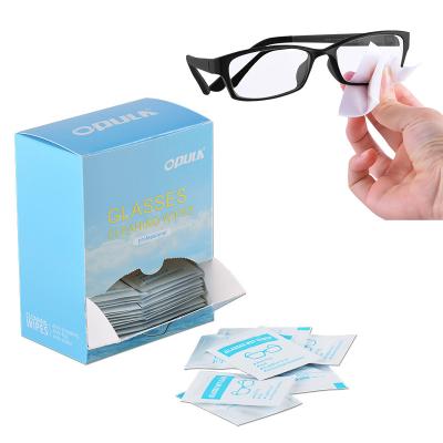 China Lens Cleaning Hot Selling Disposable Pre-Moistened Lens Cleaning Cloths for sale