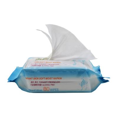 China SKIN CARE OEM factory good quality wipes for baby wet disposable water wipes non woven fabric baby wipes wholesale for sale