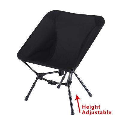 China 2021 Modern New Outdoor Ultralight Aluminum Heightening Folding Lightweight Adjustable Camping Chair With Carry Bag for sale