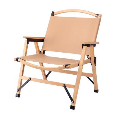 China Tianye 2021 New Design Modern Wholesale Leather Wood Folding Chair Fishing Outdoor Camping Picnic for sale