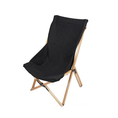 China Modern Hot Sale Canvas Fabric Beech Wood Frame Folding Picnic Outdoor Tianye Outdoor Camping Lounge Chair for sale