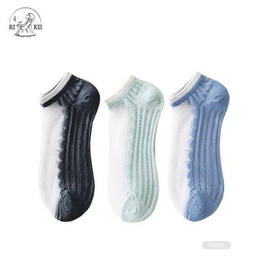 China JD- C064 QUICK DRY stocking cut low cut silk socks transparent cut socks for sale