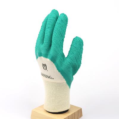 China Work / Industry / Latex Polyester 10G Non-Slip Wrinkle Resistant Safety Gloves Frosted Breathable Waterproof Work Gloves for sale