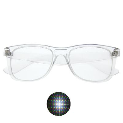 China Ultimate Nightclub Diffraction Glasses , 3D Prism Effect EDM Rainbow Fireworks Style Rave Glasses for sale