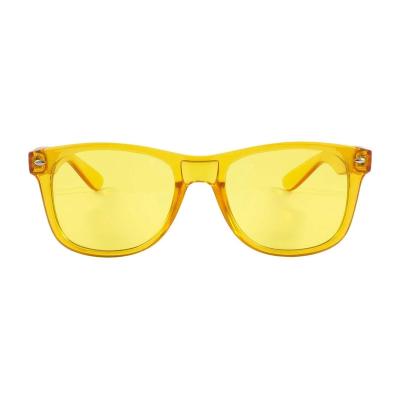 China UV400 Color Therapy Mood Protective Yellow Glasses, Healing Light Chakra Glasses Chakra Therapy Chromotherapy Glasses Sun Yellow Colored Glasses for sale