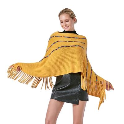 China Striped Fashion Knitted Womens Winter Shawls Women's Scarf Scarf for sale