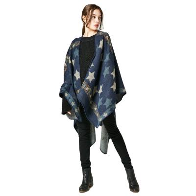 China Wholesale Geometric Scarves Winter Ponchos Shawls For Women for sale