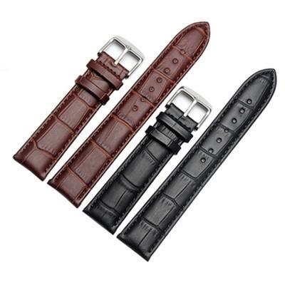 China Comfortable Cheap Watch Band Accessories Vintage PU Leather Retro 12/14/16/18/20/22/24mm Grain Bamboo Watch Straps for sale