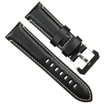 China Durable Cowhide Strap Mens Handmade Custom Leather Strap 22/24/26 Mm For Watch for sale