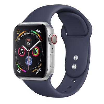 China Sport Suitable For Apple Watch 3 Apple 4 5 Color Pure Silicone Watch Strap for sale