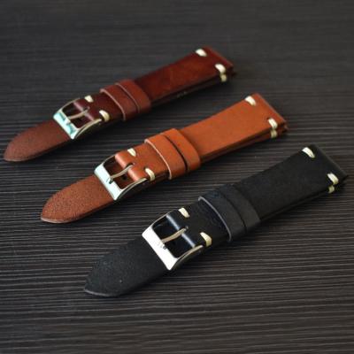 China Genuine Fanshion Cow Leather First Layer Leather NATO Watch Strap Customized Color for sale