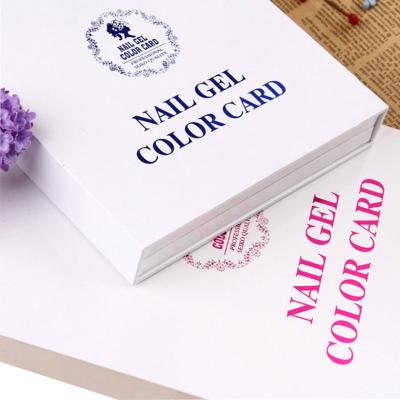 China Nail Polish Art Salon Color Chart PMMA Display Book Fashionable Gel Nail Color Chart Display Book for sale