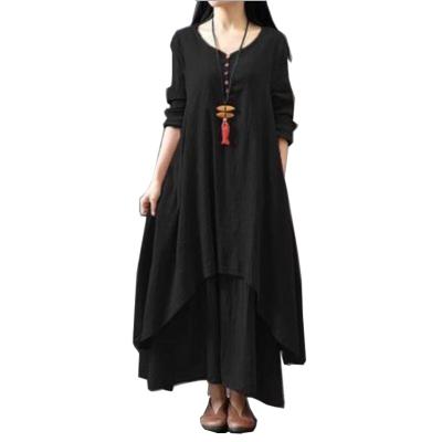 China Factory Outlet Wholesale Hot-selling Breathable Breathable Full Length Slim Plus Size Ladies Dress for sale