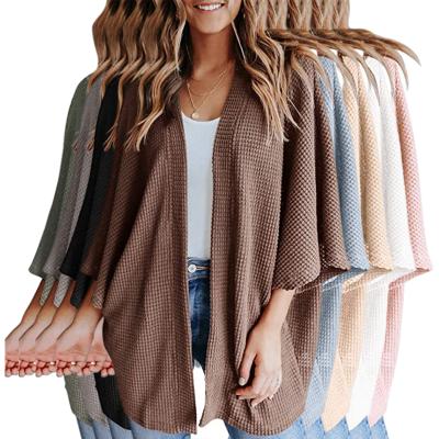 China Solid Color QUICK DRY Half Sleeve Women's Half Sleeve Factory Point Knitted Cardigan Sweater Sweater Knitwear for sale