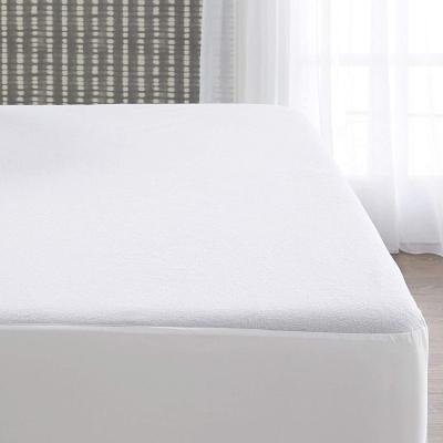 China Waterproof Strong Elastic Band Cotton Terry Premium Bed Water Proof Mattress Protector for sale