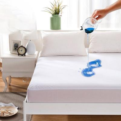 China Cotton Polyester Terry Fabric Waterproof Breathable Waterproof Mattress Protector for sale