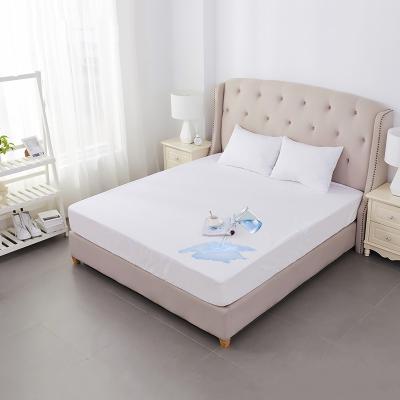 China Dust Mite Protection 100% Polyester Knitted Breathable Hypoallergenic Waterproof Mattress Fitted Sheet Tank Top Cover for sale