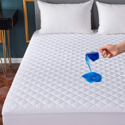 China Waterproof Jacquard Microfiber Cooling Fitted Mattress Pad Cover for sale