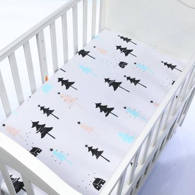 China 28 X 52inch Polyester Cotton Singlet Baby Crib Fitted Sheet Anti-Static for sale