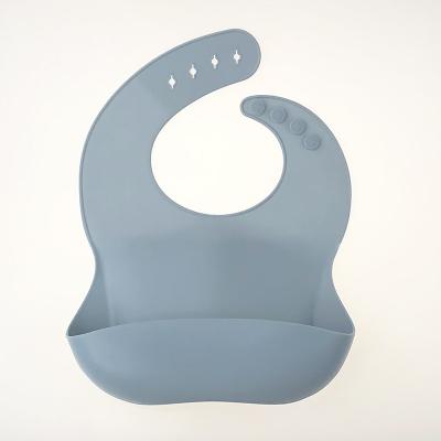 China LFGB Food Grade Silicone Antibacterial Korean Style Neutral Baby Newborn Bibs for sale