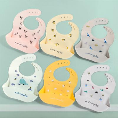 China BPA Suatainble Silicone Free Waterproof Washable Printed Baby Bib for sale