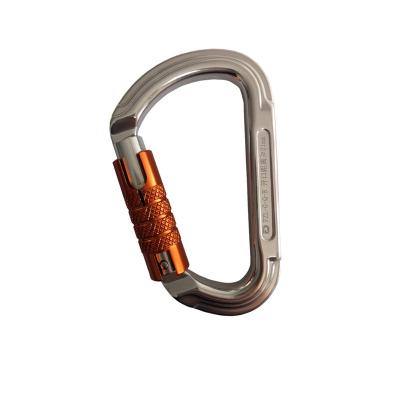 China Rescue / Climbing / Running At Height / Locking Mountaineering D Carabiner for sale