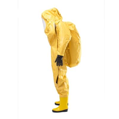 China Yellow Anti-Cut Fully Enclosed Class A Hazmat-Resistant Anti-Chemical Protection Suit Suits for sale