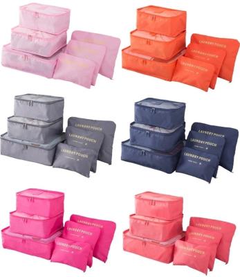 China Eco-friendly Universal 6pcs/set Cubic Pockets Compression Luggage Travel Storage Bag Brand New And High Quality In Packing for sale