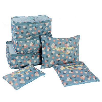 China 6pcs Eco-friendly Travel Accessories Sets Quick Delivery Cloth Bag Travel Clothing Portable Laundry Pouch Bag for sale