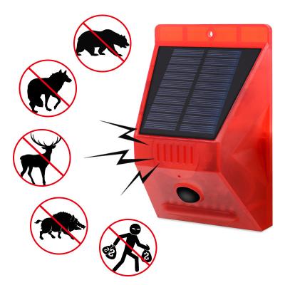 China IP65 Siren Light 129db Sound Burglar Alarm Solar Powered Outdoor Waterproof Solar Outdoor Security Alarm Solar Burglar Alarm for sale