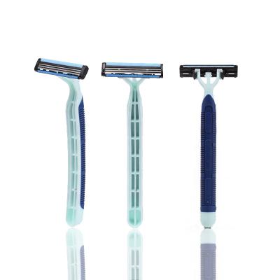 China Triple Blade 3 Blade Disposable Razor With USA Imported Titanium Coated Stainless For Men Shaving for sale