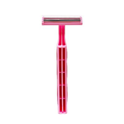 China Triple Blade Female Triple Blades Disposable Razor For Women Personal Care Pink Color for sale