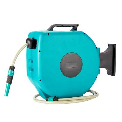 China Adjustable High Pressure Steel Auto Wall Mounted Retractable Irrigator Water Truck Hose Reel for sale