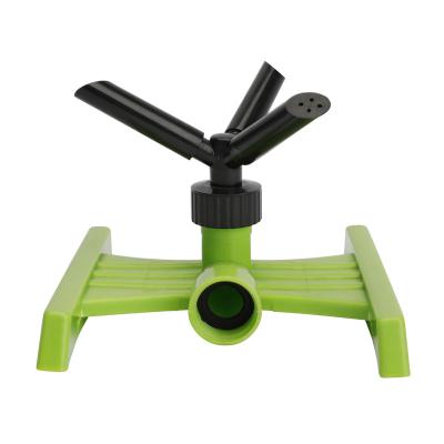 China Garden Use Three Arm Rotating Outdoor Plastic Garden Lawn Grass Irrigation System Sprinkler for sale