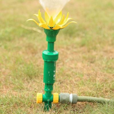 China Yellow Plastic Lawn Grass Garden Water Irrigation Tulip Flower Bud Automatic Garden Water Sprinkler for sale