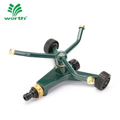 China Garden Use Three-arm Water Irrigation System Rotating Garden Lawn Sprinkler For Grass for sale