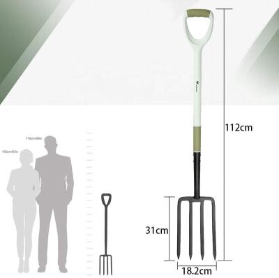 China Garden / Farm Work Large D Comfortable Handle Fork Garden Agriculture Long Handle Digging Hand Tools for sale