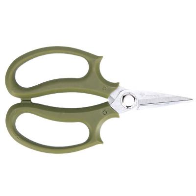 China 7 Inch Stainless Steel Blade Hard Chrome Plating Anti-Slip Handle Shears Flower Tip Scissors for sale