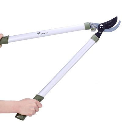 China Cordless Bypass Loppers Tools Anti-Slip Aluminum Handle Long Handle For Tree Branch Long Handle Pruner for sale