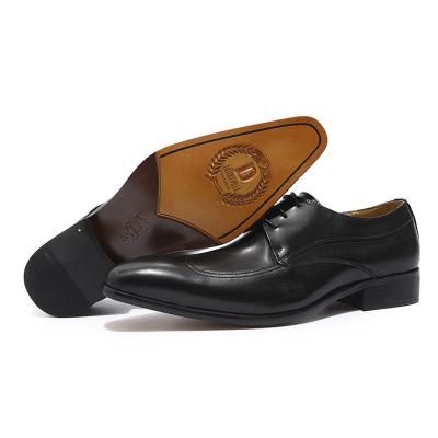 China New Design Anti-Smell Plain Toe Stylish Shoes Classic Formal Derby Shoes For Men for sale