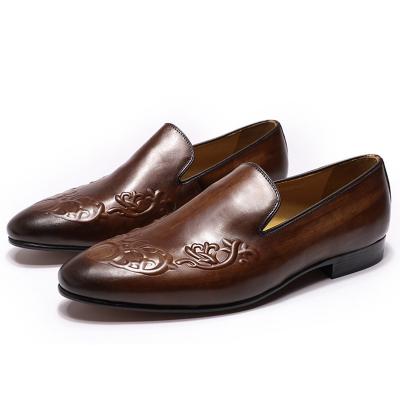 China Anti-Smell Dimensional Engraving And Printing Of Formal Leather For Men 1 Pair Loafer Shoes for sale