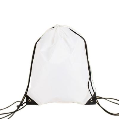 China Rope Handle Durable Polyester Drawstring Bag Outdoor Multicolor Drawstring Bag for sale