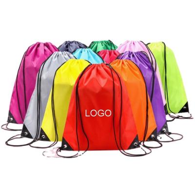 China Waterproof Polyester Drawstring Bag Customized Sports Waterproof Oxford Cloth Drawstring Pouch Suction String Sports Bag for sale