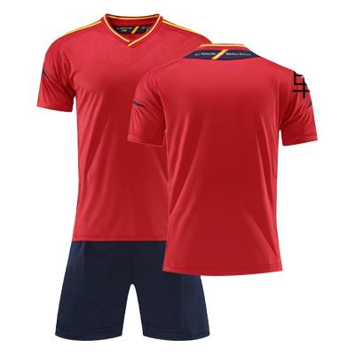 China 2022 Custom QUICK DRY Spain Portugal Croatia Serbia Canada Morocco Qatar World Cup football singlet soccer jersey suit for sale