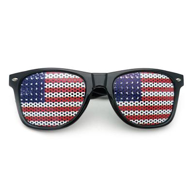 China 2022 United States Qatar World Cup flag sticker sunglasses supply eyelets sticker flag lens sunglasses for sale