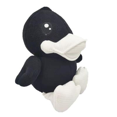 China 25cm Custom Cartoon Toy Wholesale White and Black Duck Stuffed and Plush Toy Soft Toys Custom Plush Toys for sale