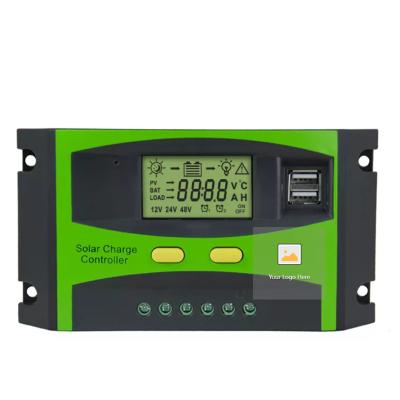 China Quinntek Solar Charger Controller LCD Screen 12v 24v Voltage 50v Auto pwm Charge Controller 20a 30a for sale