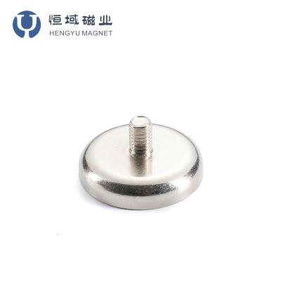 China Industrial Magnet Pot Magnetic Material Hot Sale Strong Magnet With Male Wire for sale